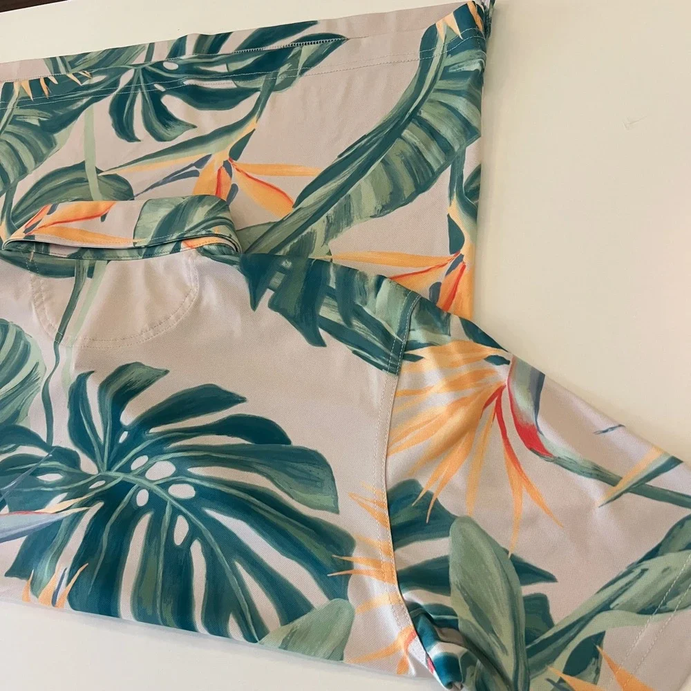 Chubbies Tropical Performance Polo Shirt Medium‎ Bird of Paradise